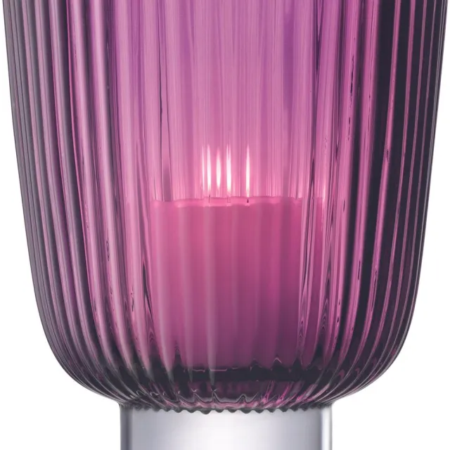 Lsa L.S.A. Pleat Windlicht - Glas - 21,5 cm - Heather