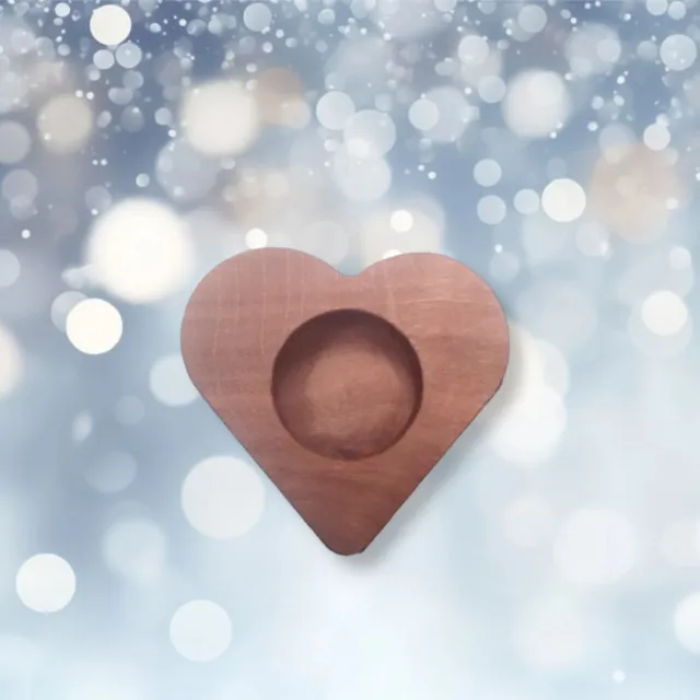 Jacintha's kadowinkeltje Moai Thûs - Waxinelichthouder hartje - waxinelichthouder - kerst - cadeau hout