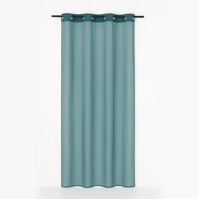Linen & More Monna voorhang gordijn petrol 8 Rings 135 x 260 cm