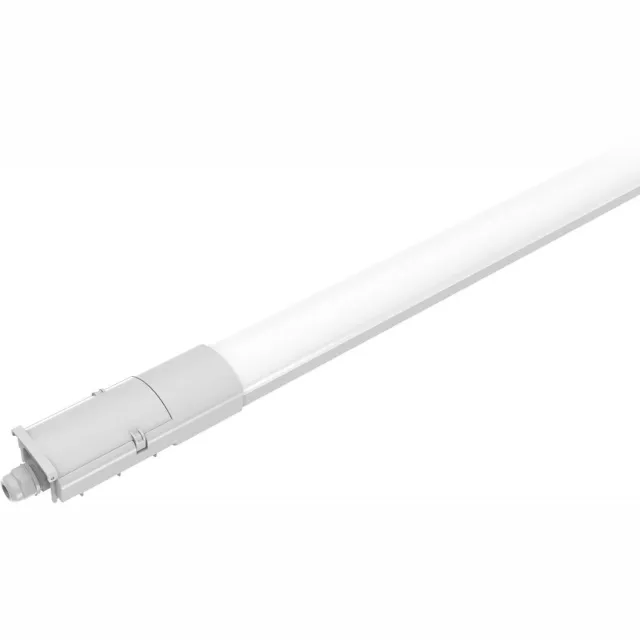 BES LED LED TL Armatuur - LED Balk - Rinzu Sinsy - 16W - Waterdicht IP65 - Koppelbaar - Natuurlijk Wit 4000K - 60cm Grijs