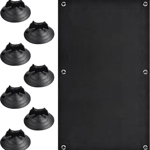 Cyslmuk Verduisterende rolgordijnen zonder boren, 48x93 cm, zwart, draagbaar raamverduisteringsgordijn met 7 zuignappen, verduisterende zonwering, thermisch geïsoleerd, rolgordijn voor dakraam, slaapkamer, tuin, auto - Cyslmuk® Zwart 48x93 cm