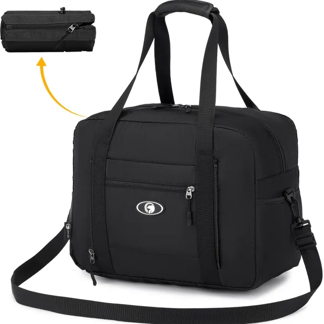 Famanu Handbagage reistas voor Wizzair, 40 x 20 x 30 cm, waterdicht, sporttas, cabine tas, grote weekendtas, perfect voor reizen en ziekenhuisbezoek Grijs