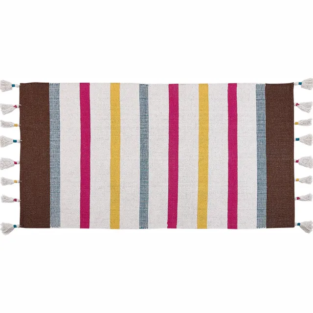 Beliani HISARLI - Vloerkleed - Multicolor - Katoen meerkleurig