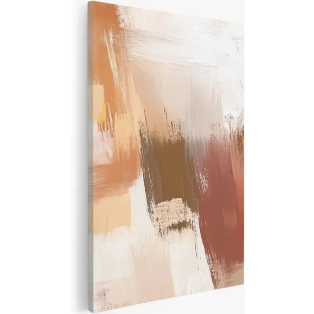 Saammp Canvas Schilderij - Pastel patroon - Abstract kunstwerk - 30x40 - Foto op canvas - Wanddecoratie - Muurdecoratie Woonkamer - Slaapkamer decoratie - Canvas Print Multicolor