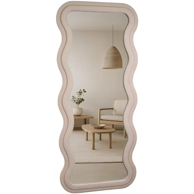 Fragix Wavy mirror XL 178x75cm Beige