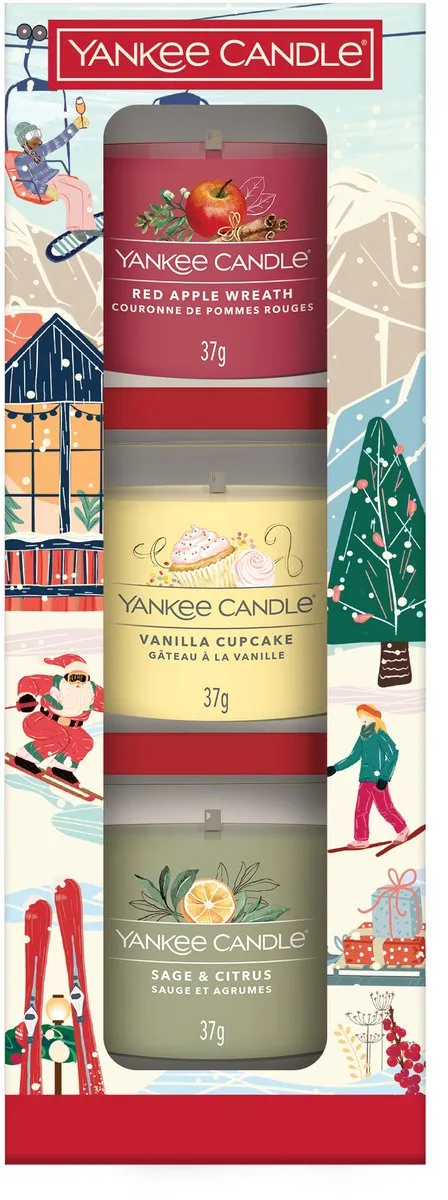 Yankee Candle Apres Ski - 3 Filled Votive - Holiday Party - Cadeauset Meerkleurig
