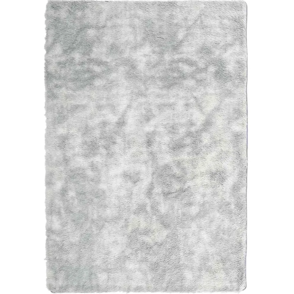 vidaXL Hoogpolig vloerkleed NAVARRA 200x290 cm polyester zilvergrijs