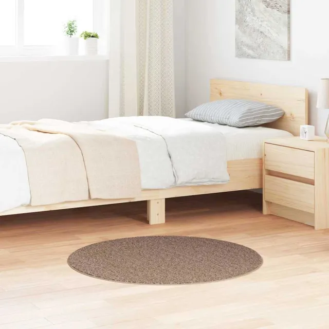 vidaXL Antislip Shaggy Tapijt Bruin 90 x 90 cm PP, foto 2
