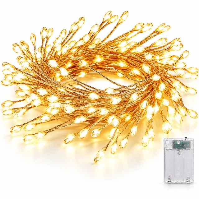 BOTC Lichtsnoer Binnen en Buiten - Fairy Lights 3 meter - 120 LED Lampjes Slinger - Soothe Lichtsnoer Binnen - Op Batterijen - Warm White