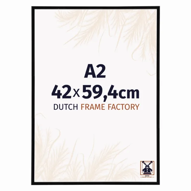 Dutch Frame Factory Fotolijst A2 42x59,4 cm - Kunststof - Zwart Hoogglans - Angers