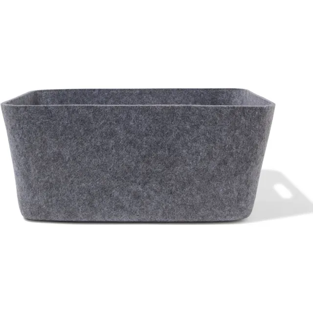 HEMA Opbergmand 36x27x16cm L vilt grijs
