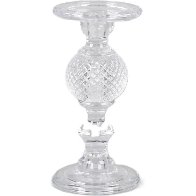Rasteli Kaarsenhouder - glas - transparant - D11,5 x H23,5 cm Helder Glas