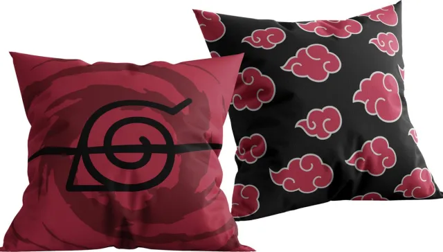 Naruto Sierkussen, Red Cloud - 40 x 40 cm - Polyester Zwart