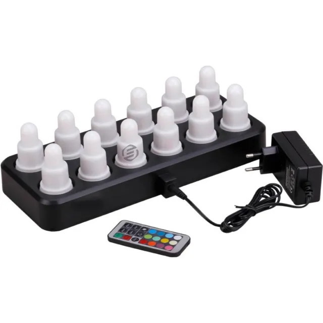 Equivera Oplaadbare LED Kaarsen - Elektrische Kaarsen - Oplaadbare Waxinelichtjes - Realistische Kaarsen - Kerstverlichting - Veilig en Duurzaam White