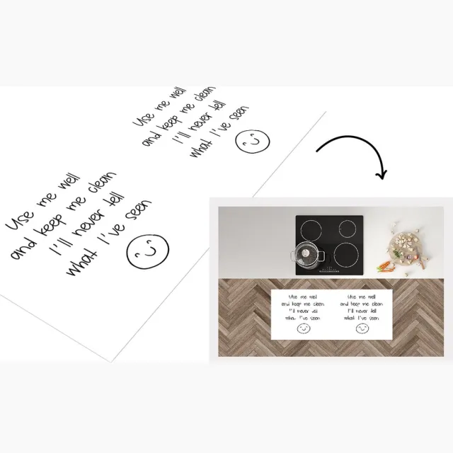 KitchenYeah Keukenloper - Loper keuken - Spreuken - Quotes - Use me well and keep me clean I'll never tell what I've seen - Emoji - Keukenloper vinyl Multicolor