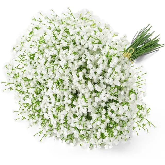 PZCC 6 Stuks Kunst Gipskruid Wit - Balkonbloemen - Realistische Gypsophila Kunstbloemen – KunstbloemenUV & Weerbestendig – Kunstplanten voor Buiten en Binnen - voor Vaas, Bruiloft, DIY Bloemstukken, Kransen, Tafeldecoratie & Woondecoratie
