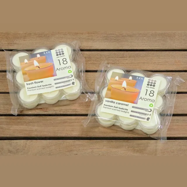 Boltze Waxinelicht - Geur flower -18 stuks crème