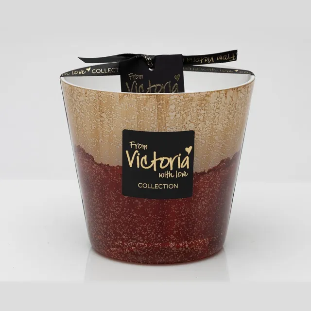 VICTORIA WITH LOVE BY PHILLINE.BE Victoria with Love kaars Lava red - geurkaars red/roest