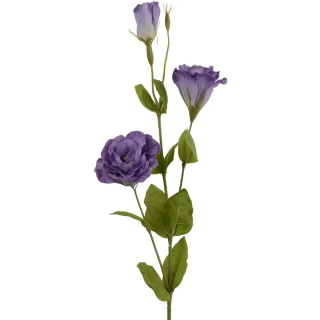 Kaemingk BV Everlands Eustoma Lisianthus Violet Gevuld 2 Bloemen & 1 Knop 64 cm Paars