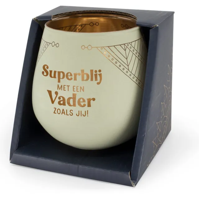 Miko Sfeerlichthouder - Superblij met een vader zoals jij - Glas Meerdere kleuren