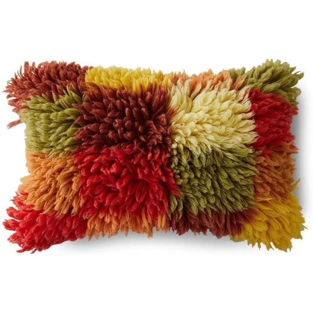 HKliving sierkussen Fluffy rag (40x60 cm) multi