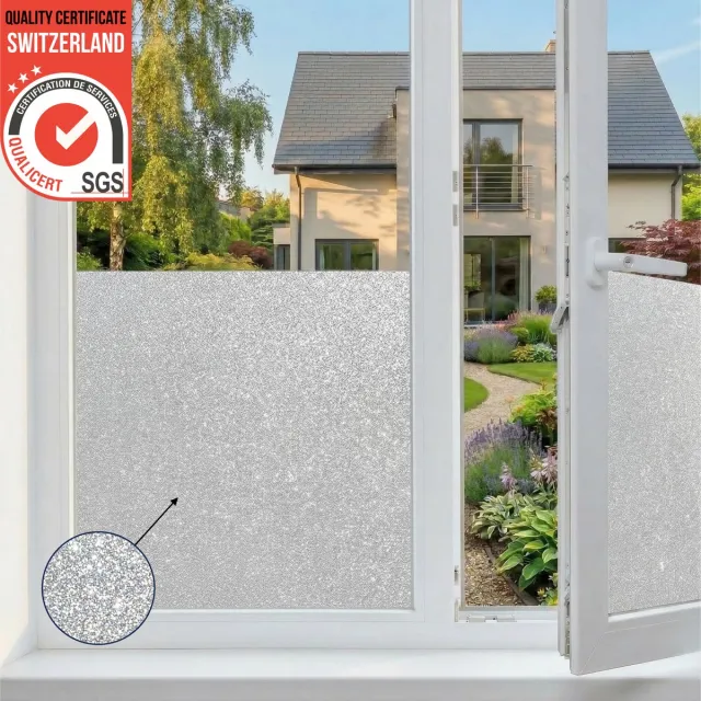 Homewell Raamfolie HR++ 60x200cm - Isolerend & Zonwerend - Anti inkijk - Statisch - Glitter