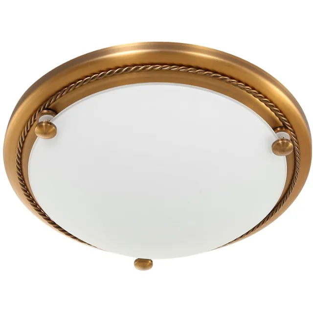 Steinhauer Plafonnieres Steinhauer Belleron 2785BR Brons Ø29 cm met 2 x E27 fittingen, van glas en metaal, klassiek design voor binnengebruik Bruin