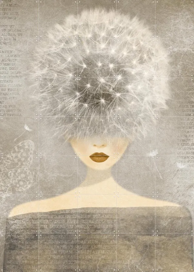 IXXI Summer Coupe, Mirjam Duizendstra - 100 x 140 cm - Grote wanddecoratie en posters - Illustraties, Digitale Kunst, Grafisch Ontwerp, Slaapkamer Wit / Beige