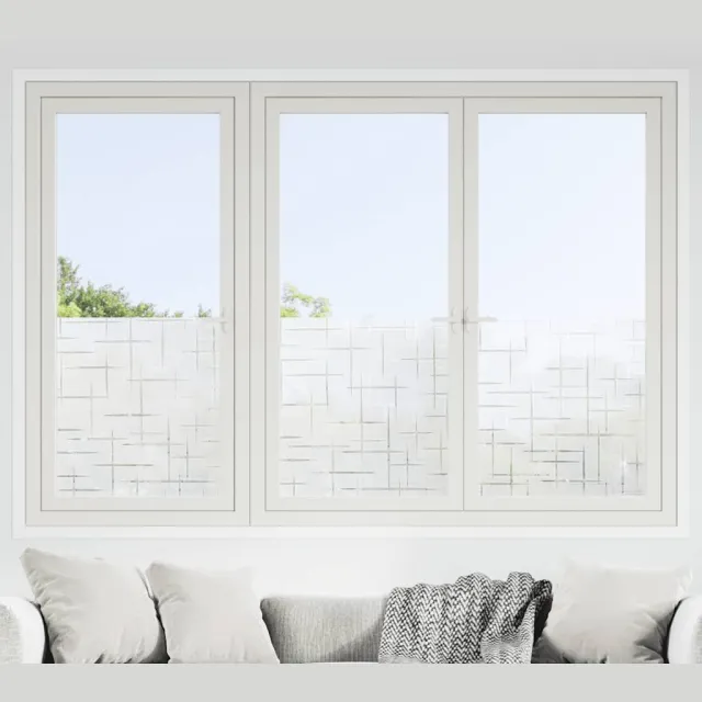 vidaXL Raamfolies 4 st mat sterrenpatroon PVC Transparent