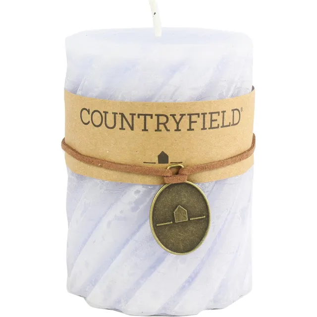 Countryfield Kaars spiraal rond Tonnie S lichtblauw