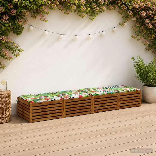 vidaXL Zitkussens SOEST 4 st 100% Polyester Meerkleurig 80 x 80 x 3 cm