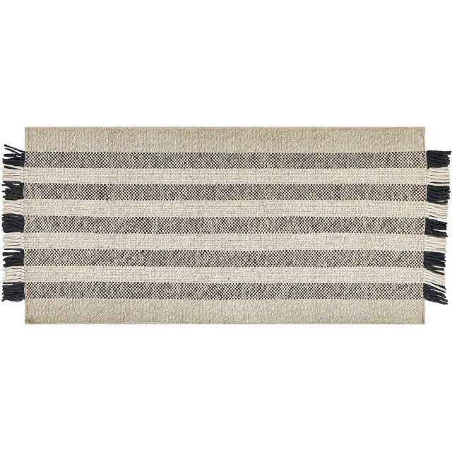Beliani TACETTIN - Modern vloerkleed - Gebroken wit - 80 x 150 cm - Wol