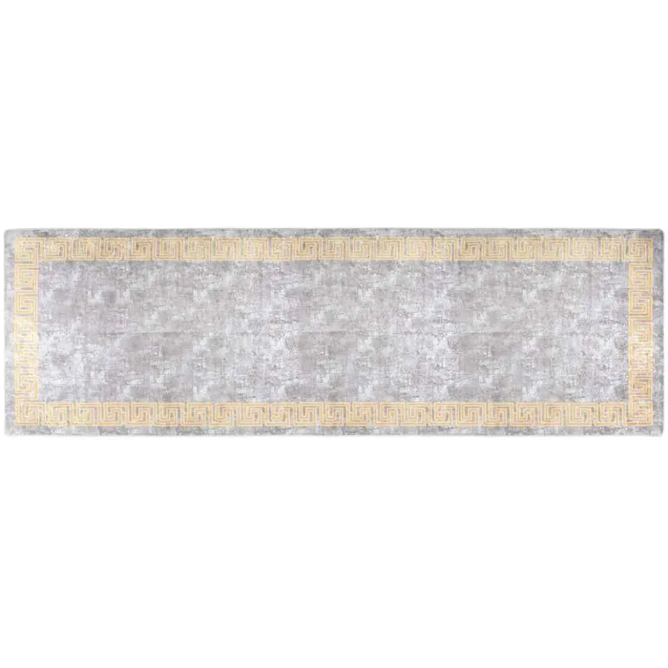 vidaXL Vloerkleed wasbaar 80x300 cm grijs