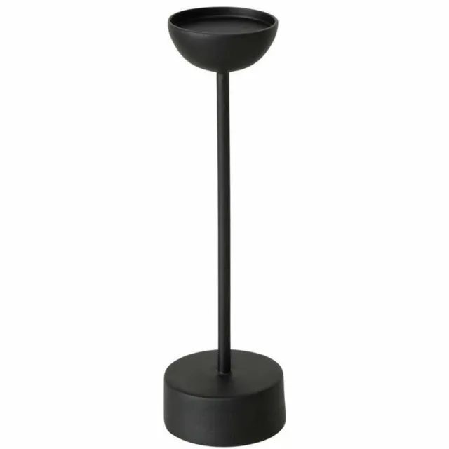 Boltze metalen kandelaar Vimo voor één kaars - zwart, 30,5 cm