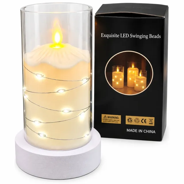 SWGOTA Led kaarsen met bewegende vlam 7,5 bij 15 cm zonder meegeleverde batterij Zwart
