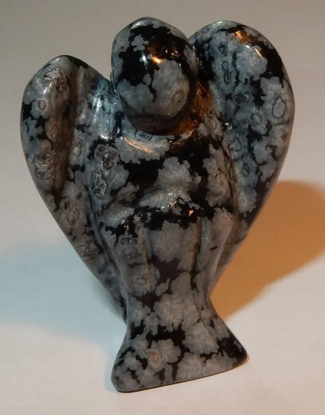 Shanna's Gems and more Sneeuwvlok Obsidiaan Engel zwart