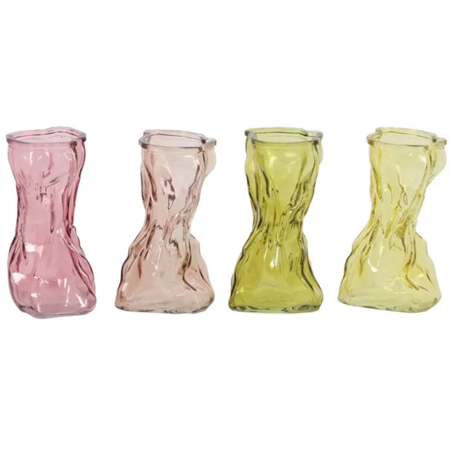 Countryfield Vaas Cynthia - Set S - 8x7,5x15 cm Roest/Groen/Geel/Roze
