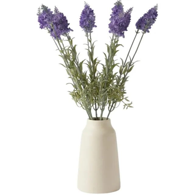 Bellatio Design kunstbloemen bosje Lavendel / Lavendula - 3x - 40 cm - blauw/paars - kunst zijdebloemen Lichtblauw