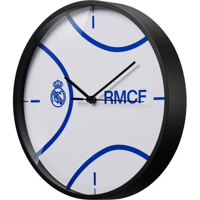 Bresser Real Madrid Wandklok - RMCF - 25 cm - Wit/Blauw Zwart - Wit - Blauw
