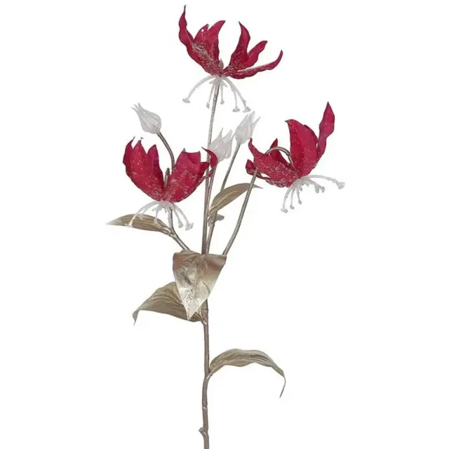 Buitengewoon Boet Buitengewoon de boet - Gloriosa lily tak rood 64 cm kunsttak