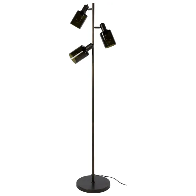 Nest of Nora Vloerlamp Vara - 3 lichts - Cilindervormige kappen - Sienna bruin