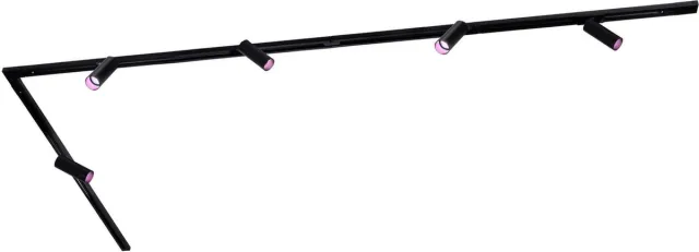 LEDVION Smart LED Railverlichting 3M + 5 Railspots (4.9W - RGB - Zwart - Dimbaar) - 1-Fase