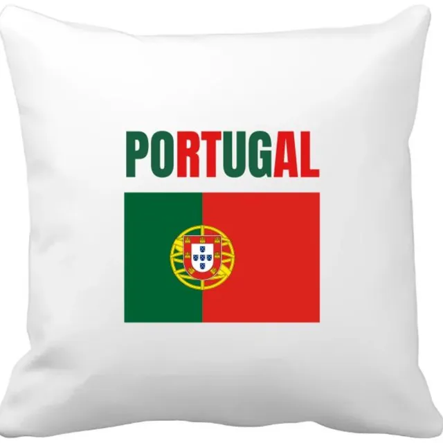 Akyol portugal vlag Kussen hoes - Portugal - reizigers - verjaardagscadeau - souvenir - vakantie - kado - gift - geschenk - 40 bij 40 cm Multicolor