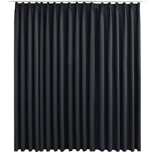 vida xl Gordijn verduisterend met haken 290x245 cm zwart