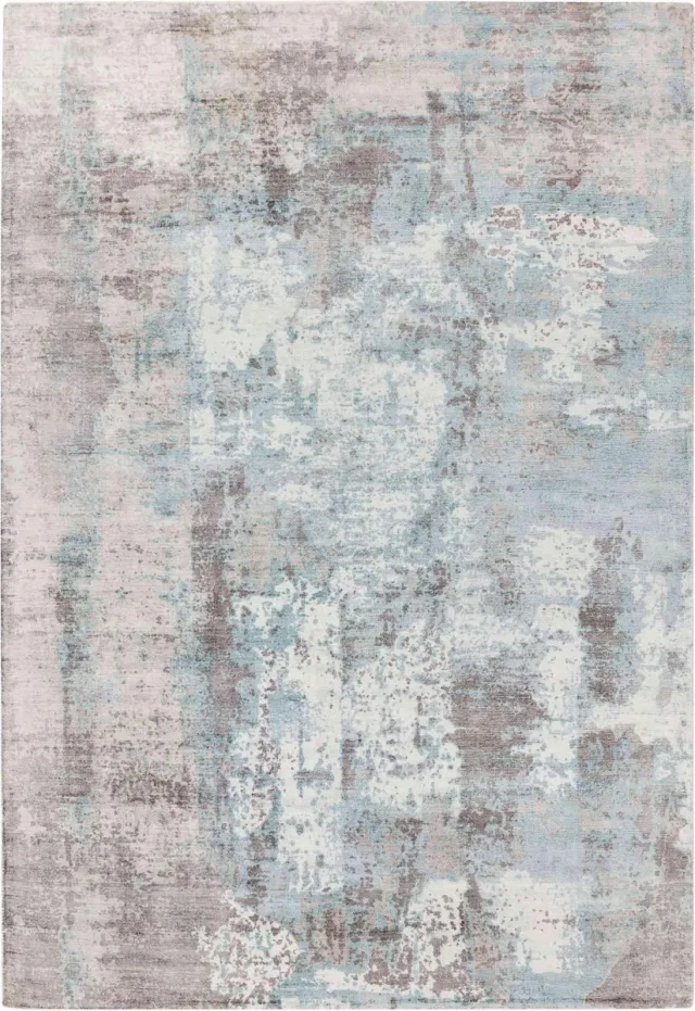 easy living Gatsby-Blue Vloerkleed - 160x230 - Rechthoek - Laagpolig Tapijt - Industrieel - Blauw, Grijs