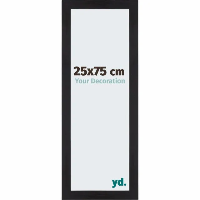 yd. Your Decoration - Fotolijst 25x75 cm - MDF - Zwart Houtnerf - Mura