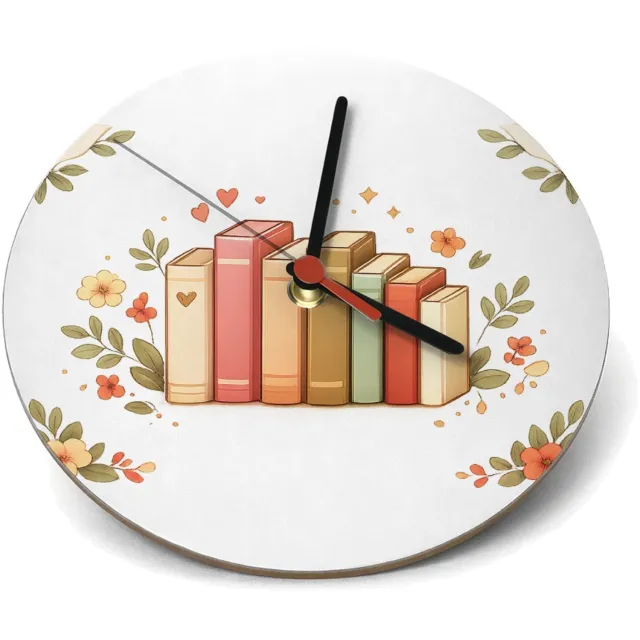 Mr Cadeautjes Klok rond Ø 19 - design Een compacte, decoratieve collage rond een centraal hobby-on | cadeau Wit