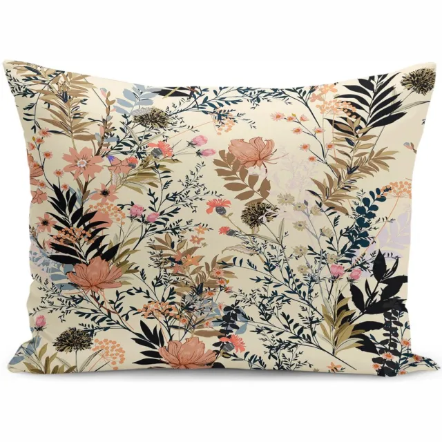 De Groen Home BLOEM Sierkussen Velvet - 30x50 cm - Beige Crème - Inclusief binnenkussen