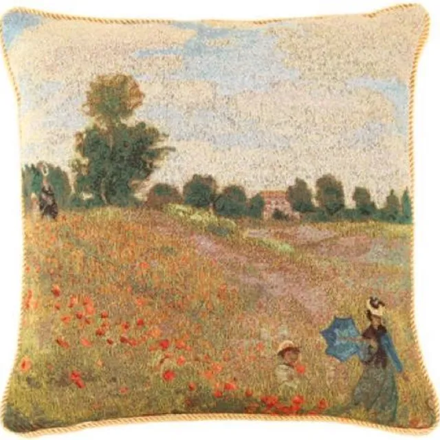 Signare Kussenhoes - Gobelinstof - Claude Monet - Poppy Field - Klaprozen Multicolor