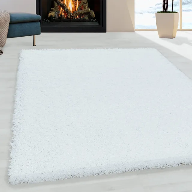 Ayyildiz Hoogpolig vloerkleed - Softy Wit 200x290cm
